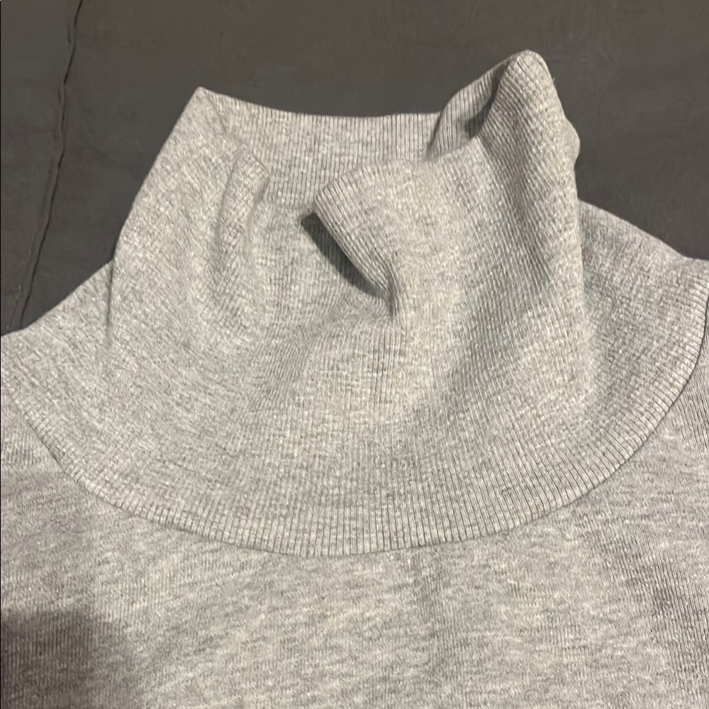ALO Gray Mock Neck Sweater - Picture 2 of 7